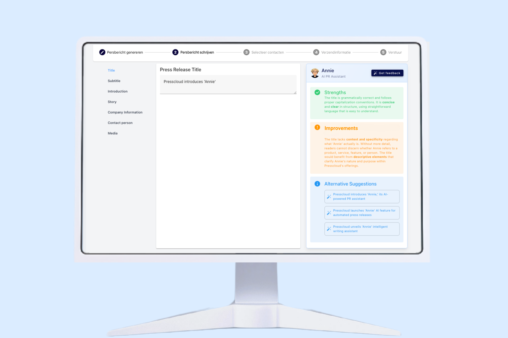 Presscloud Introduces 'Annie', the first generative AI copywriter